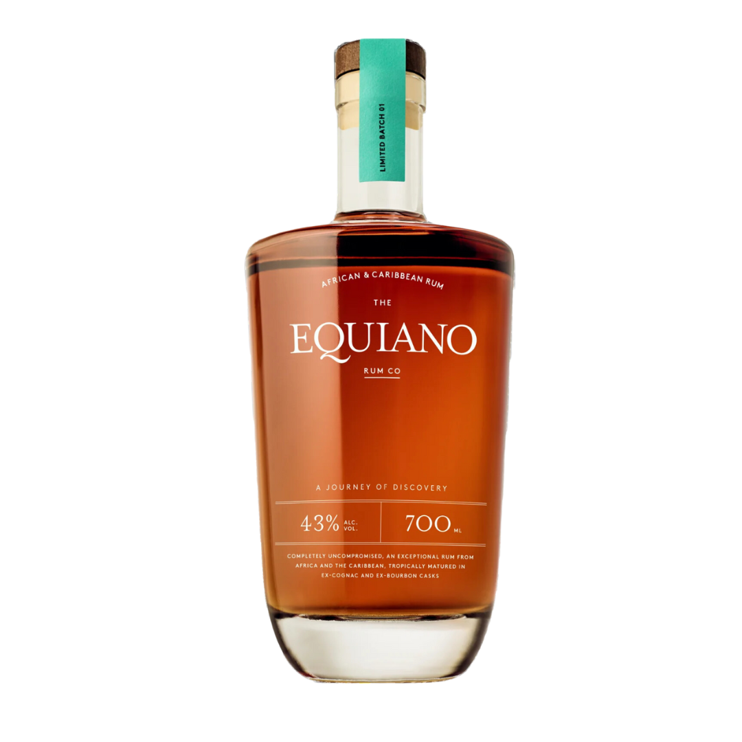 A bottle of Equiano Original Rum